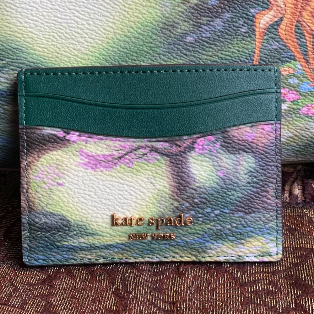 RARE!!Authentic KATE SPADE leather Bambi collection card holder - Picture 4 of 10